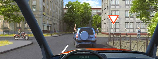 Билет 2, вопрос 7, Поднятая вверх рука водителя легкового автомобиля является сигналом, информирующим Вас о его намерении: